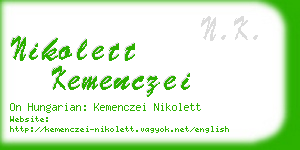 nikolett kemenczei business card